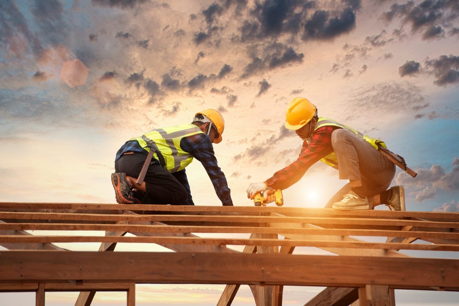 Trabalhadores da construção protegidos no trabalho